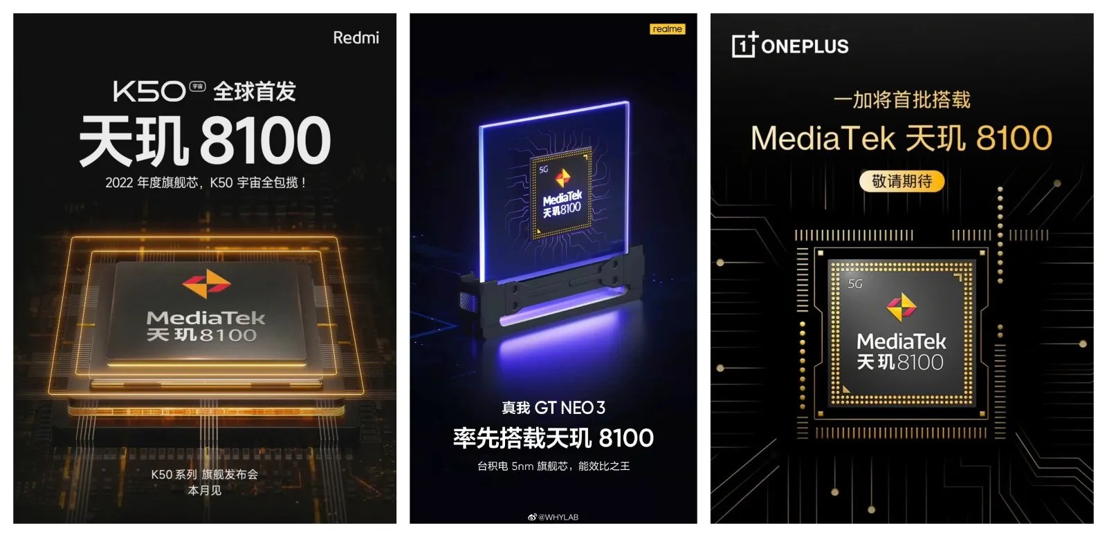 OnePlus, Redmi, Realme confirm phones with Dimensity 8100 to launch soon